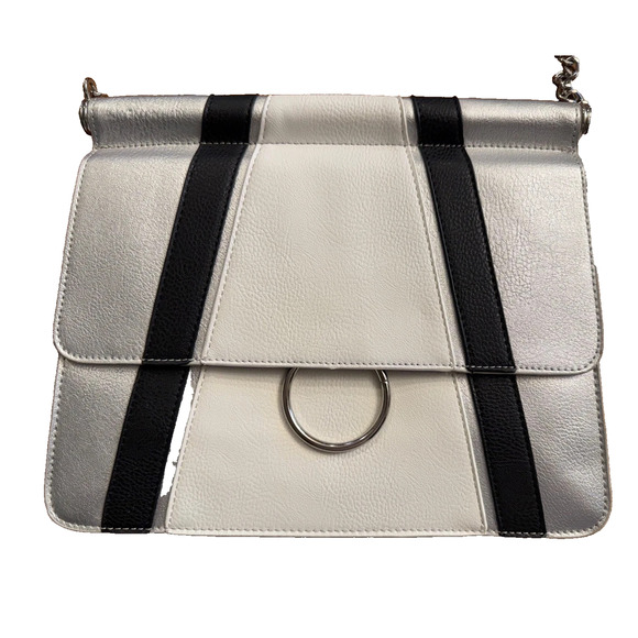 CARLOS SANTANA COLOR BLOCK PEBBLES FU LEATHER CROSSBODY BAG - Picture 1 of 5